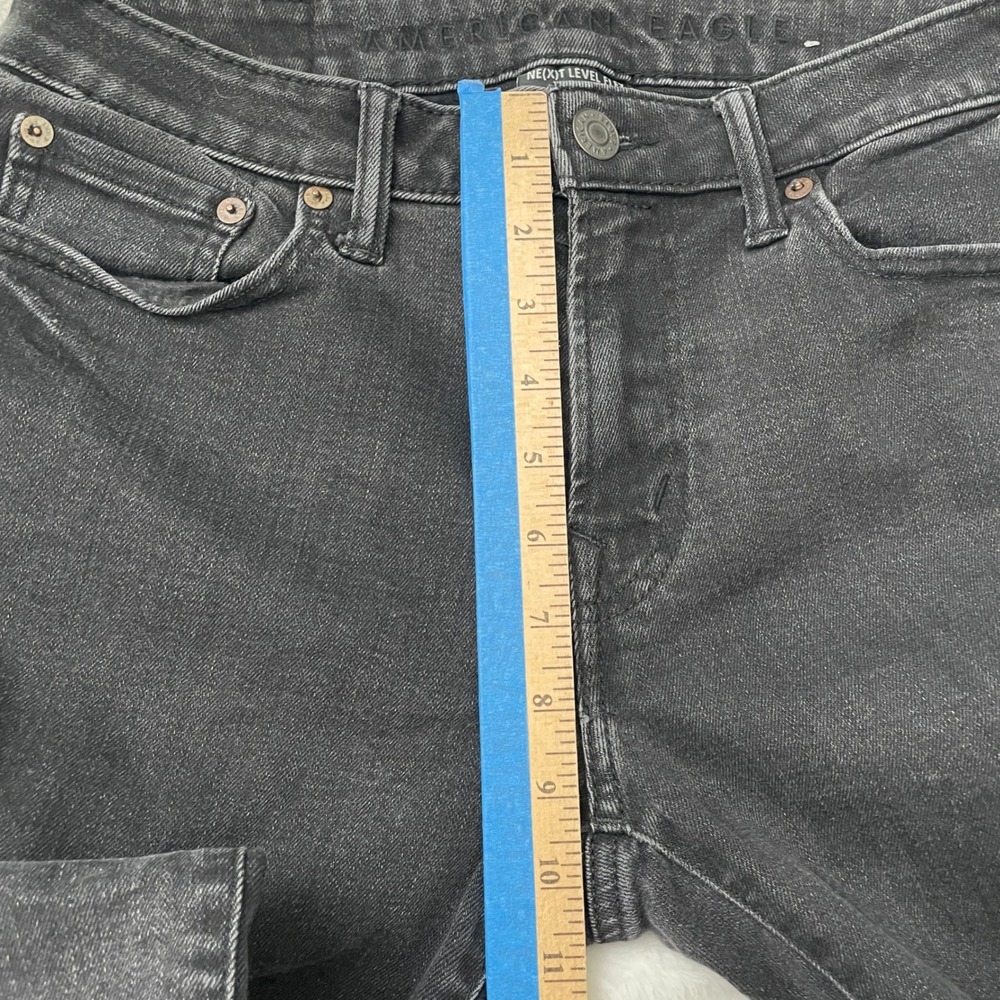 American Eagle Men's Black Slim Straight Jeans Size 30x34 Modern Fit Denim - Picture 7 of 11